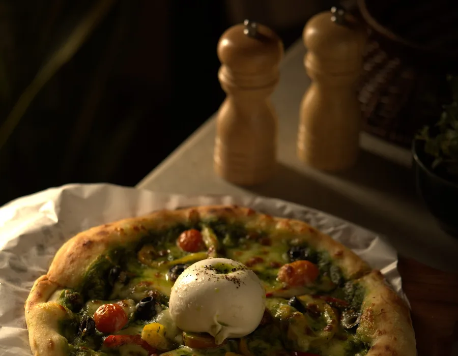 Pesto With Burrata at GOAT Brew